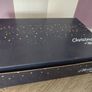 Box of x12 Gold Speckle Geometric Style Glass Christmas Baubles Image 2