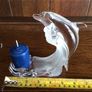 Lennox Glass Dolphin candle holder and candle Image 6