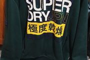 superdry green yellow grey small medium large hoodie