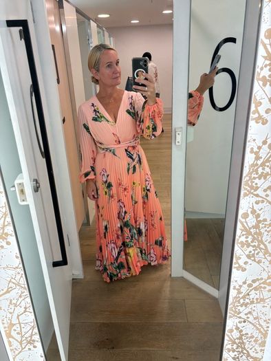 Edwina ibbotson maxi pleated floral dress