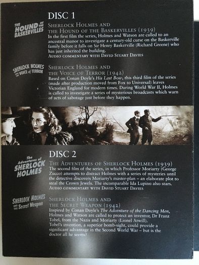 Sherlock Holmes (Basil Rathbone & Nigel Bruce) The Definitve Collection Boxset 1939-1946 [14 Movie x7DVD + 4xArtcards]