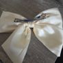 Cream/ivory bow hair clip. Elegant and feminine design with long tails, perfect for weddings, parties, special occasions or everyday wear. Like new never used Image 4