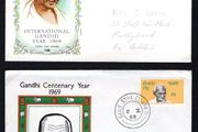 1969 Ireland Centenary of the Birth of Mahatma Gandhi Commemorative Stamps Pair Illustrated First Day Cover (FDC)