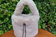 Cream Faux Fur Handbag