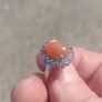 Stunning Sterling Silver Peach Moonstone Ring Image 9