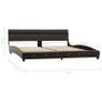 Bed Frame with LED Grey Faux Leather 150x200 cm Image 9