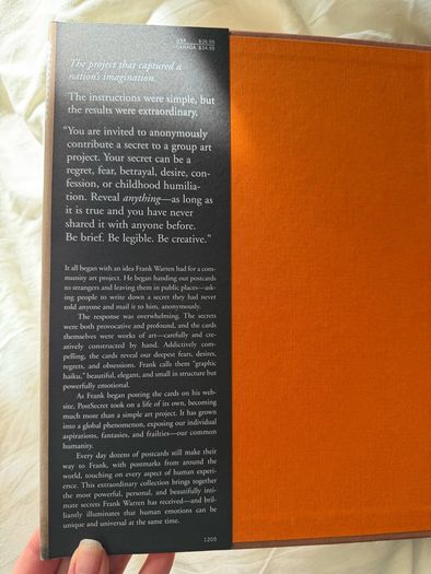 Hardcopy of Post Secret by Frank Warren | Book