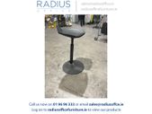 Muvman Black Variable Standing-Sitting and High-Low Office Stool
