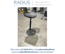 Muvman Black Variable Standing-Sitting and High-Low Office Stool