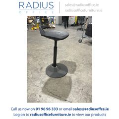 Muvman Black Variable Standing-Sitting and High-Low Office Stool