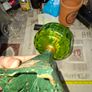 Beautiful Antique Green Oil Lamp Postage Available Image 8