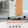 Portable Oil-Filled Electric Radiator Heater, Remote, LED Display, Adjustable Thermostat Image 8