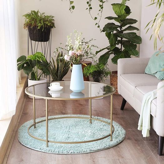 Coffee Table Round Glass Table - Free Delivery Nationwide
