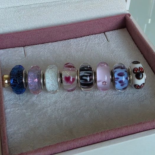 Pandora various charms murano glass/sterling silver very good condition 15e each charm