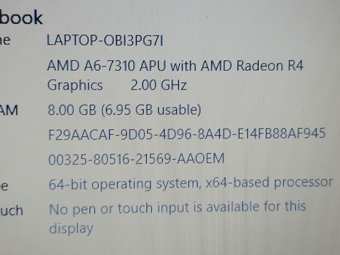 HP 15.6 inch Laptop, Model 15-ba077sa, Green, AMD A6-7310 APU with AMD Radeon R4 Graphics, 2.0 GHz, 8GB Ram, 1 Terrabyte HDD, Windows 10, Microsoft Edge, Chrome, and VLC