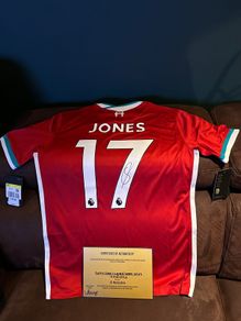 Liverpool jersey signed by Curtis Jones