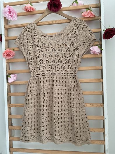 Crochet top/tunic /beachwear 100% cotton size large 12/14