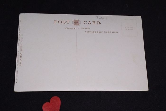 Ireland Postcard : Ross Castle , Killarney , Co. Kerry , " S. Hildesheimer " Postcard - 1920s