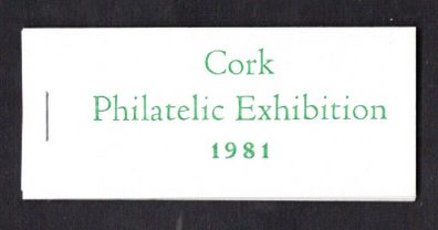 1981 Ireland Cork Philatelic Exhibition Booklet . Contains Three 12p 150th Anniversary of the Birth of Jeremiah O'Donovan Rossa Commemorative Stamps and 6X 1/2p & 1p definitive stamps No 404/500