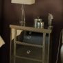 mirrored bedside lockers x2 Image 2