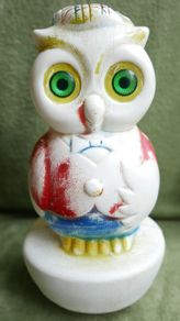 VINTAGE 1950's Roly Poly Owl Weeble Wobble Child's Toy