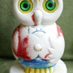 VINTAGE 1950's Roly Poly Owl Weeble Wobble Child's Toy