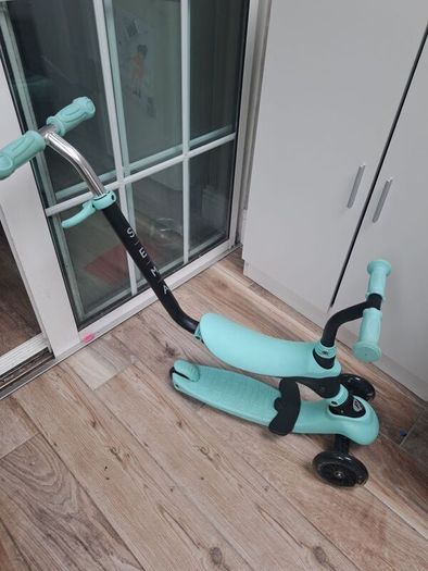 QPlay Sema Pro 3-in-1 Scooter with LED Wheels Mint