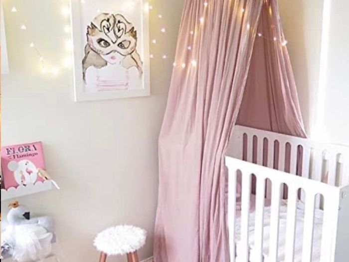 Children Bed Canopy Round Dome, Nursery Decorations, Cotton Mosquito Net, Kids Princess Play Tents, Room Decoration
