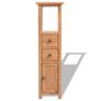 Corner Cabinet 26x26x94 cm Solid Oak Wood Image 3