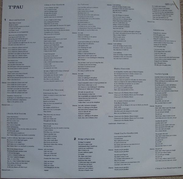 T'Pau - Bridge Of Spies - Vinyl LP 1987