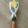 Italian Ceramic And Wood Handmade Salad Servers Image 3