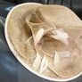 Yellow Wide Brim Natural Fibre & Feathers Statement Occasion Hat Image 4