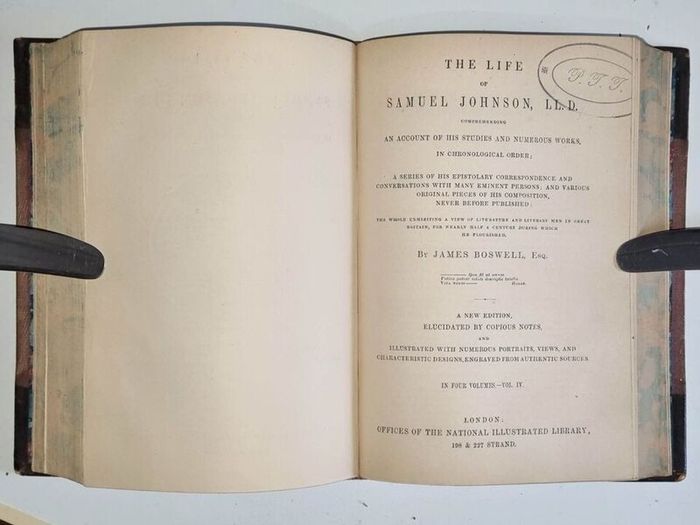 James Boswell, The Life of Samuel Johnson, 1851. Illustrated, First Edition.