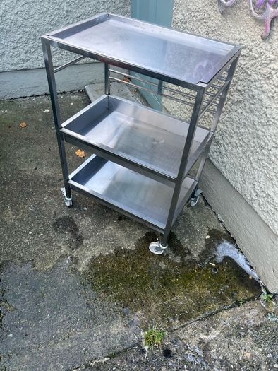3 Tier stainless steel trolley