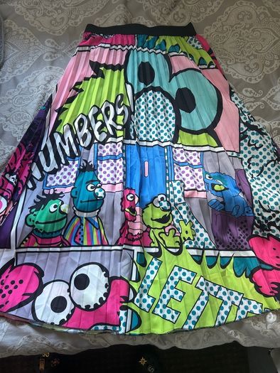 Sesame Street cartoon print skirt