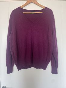Autograph Purple Fleck Cashmere Jumper size L