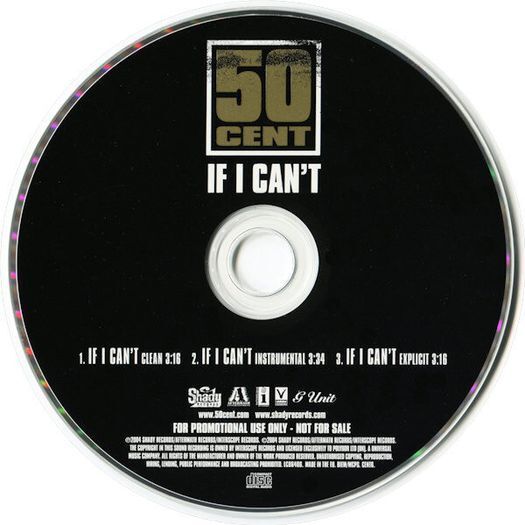 50 Cent "If I Can't" CD, Single, Promo