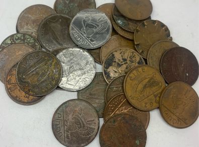 Ireland penny 1d lot 31 coins mixed dates odd coins etc