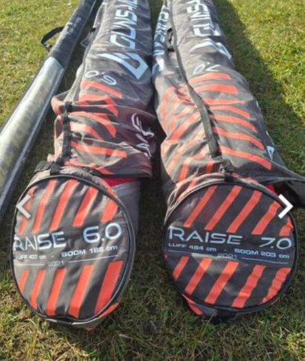 Windsurf Sails 6.0 & 7.0 + 430 Carbon Mast