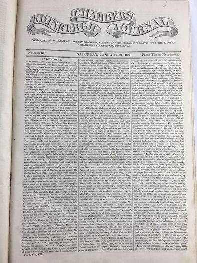 Rare antique Chambers Edinburgh journal 1839. vol VII 1839
