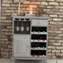 Grey Drinks Cabinet - wine rack Image 3