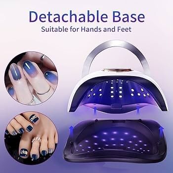 Lamp 168W Faster Gel Nail Lamp Professional Nail Dryer with Automatic Sensor /4 Timer Settings/LCD Display for Gel Nails Polish Starter Nail Art Tools for Home Salon