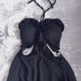 Beautiful black Halterneck Cut Out Ruffle Maxi Dress UK 10/12 Or M Image 3