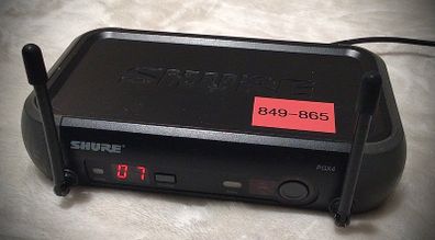 Two Shure PG4/PGX4 wireless microphone receivers