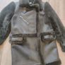 Aviator fur lined khaki coat Image 3