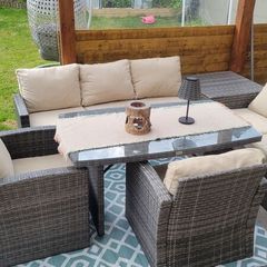 Rattan Garden Furniture 3+2+1+1 and Patio Heater