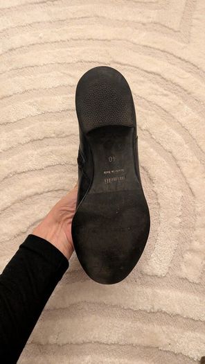 Black leather boots