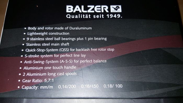 Fishing reel Balzer