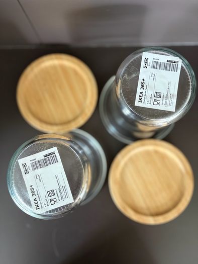 Glass food storage 1 Litre bamboo lid