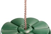 Green Plastic Disc Swing with Rope Silky and Weather Resistant